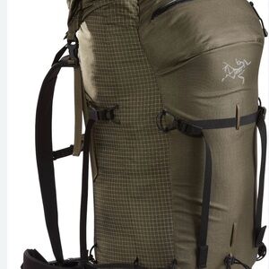 Arc'teryx Olive Green Backpack, Roll-Top Closure, and Compression Straps SK|32